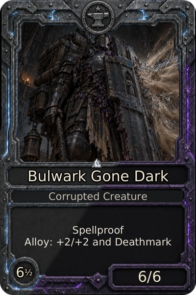 Bulwark Gone Dark, an Anvil creature