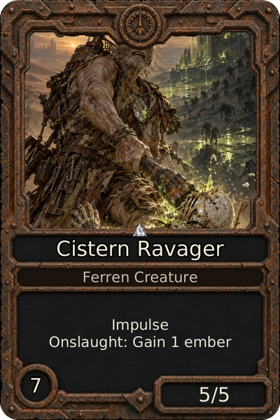 Cistern Ravager, a Rust creature