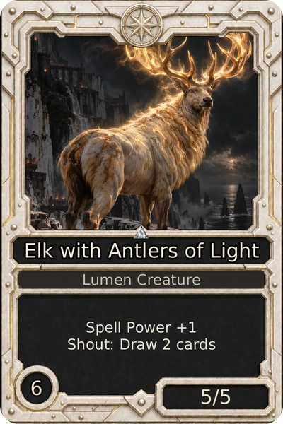 Elk with Antlers of Light