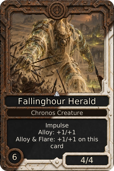 Fallinghour Herald, a Rust creature