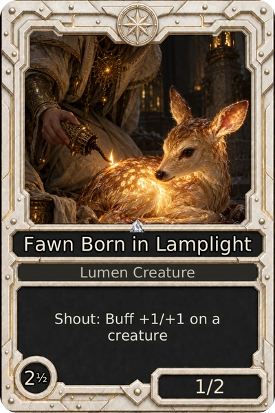 Fawn Born in Lamplight
