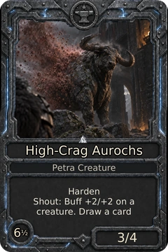 High-Crag Aurochs, an Iron and Ember card