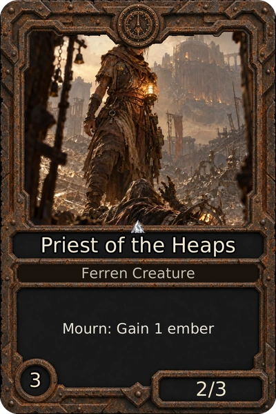 Priest of the Heaps, a Rust creature