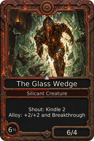 The Glass Wedge, a Forge creature